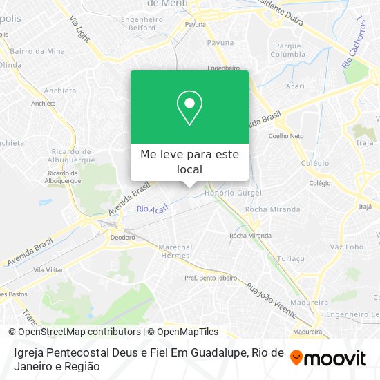 Igreja Pentecostal Deus e Fiel Em Guadalupe mapa