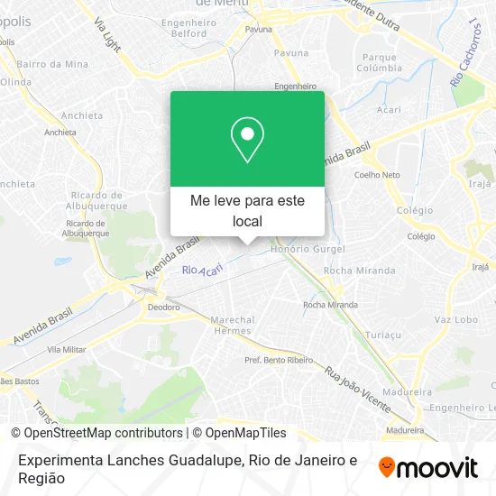 Experimenta Lanches Guadalupe mapa