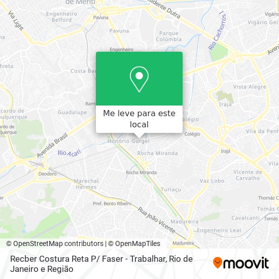 Recber Costura Reta P/ Faser - Trabalhar mapa