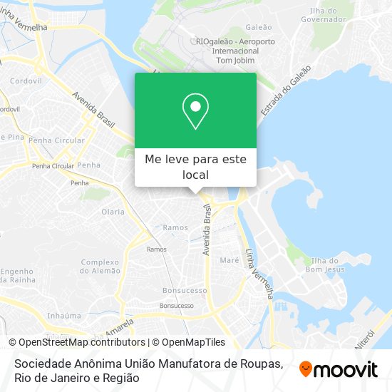 Sociedade Anônima União Manufatora de Roupas mapa