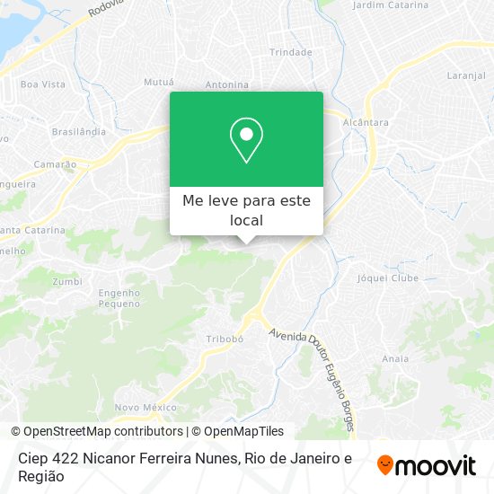 Ciep 422 Nicanor Ferreira Nunes mapa