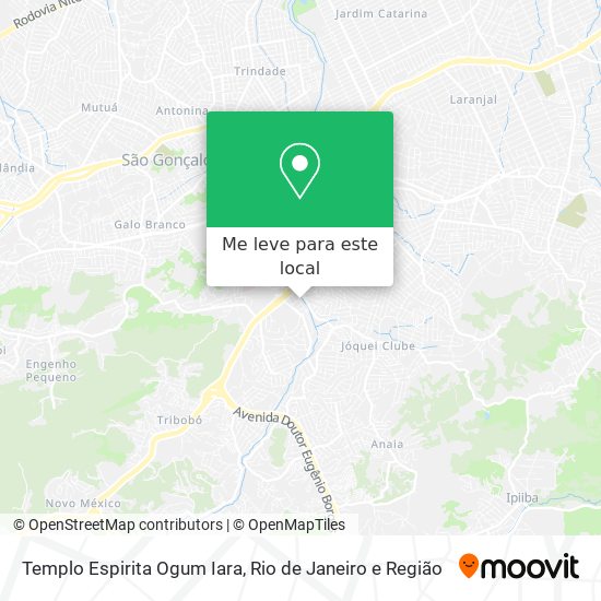 Templo Espirita Ogum Iara mapa
