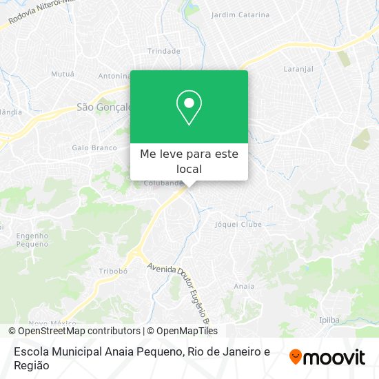 Escola Municipal Anaia Pequeno mapa