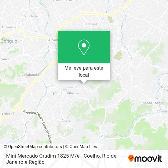 Mini-Mercado Gradim 1825 M / e - Coelho mapa
