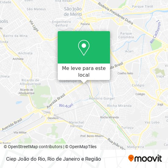 Ciep João do Rio mapa