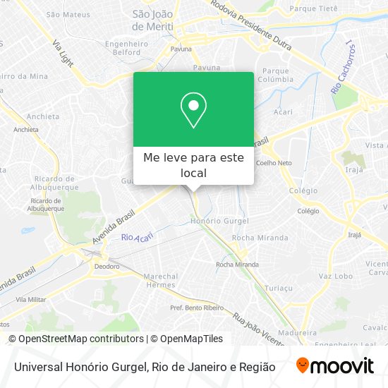 Universal Honório Gurgel mapa