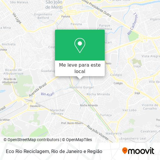 Eco Rio Reciclagem mapa