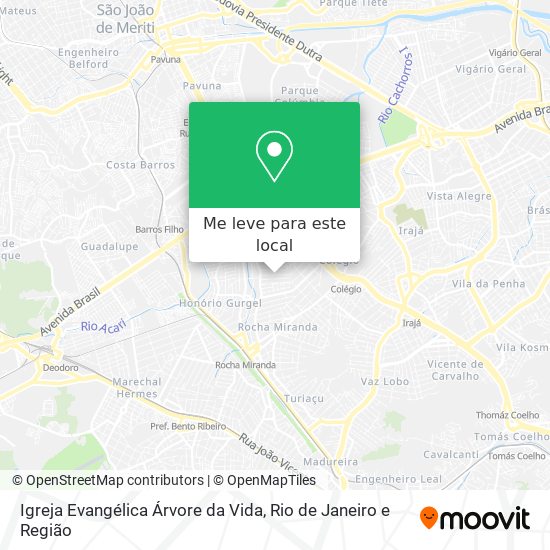 Igreja Evangélica Árvore da Vida mapa