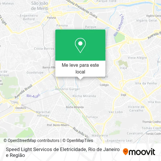 Speed Light Servicos de Eletricidade mapa