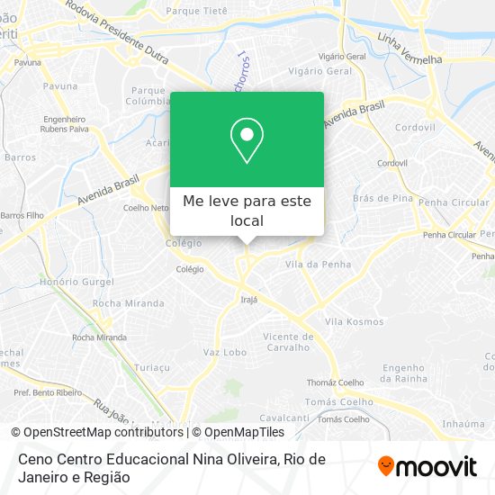 Ceno Centro Educacional Nina Oliveira mapa