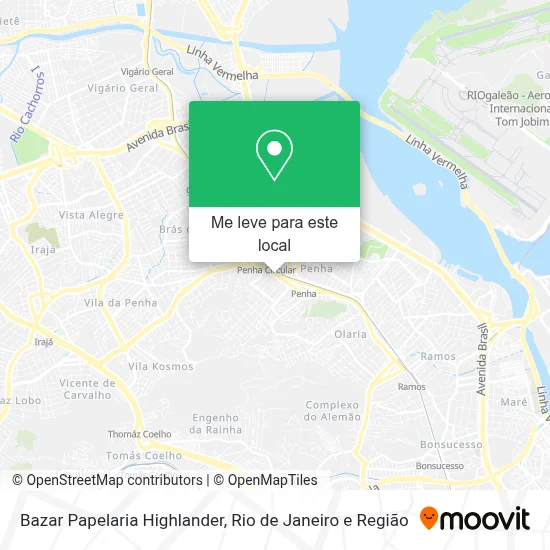Bazar Papelaria Highlander mapa