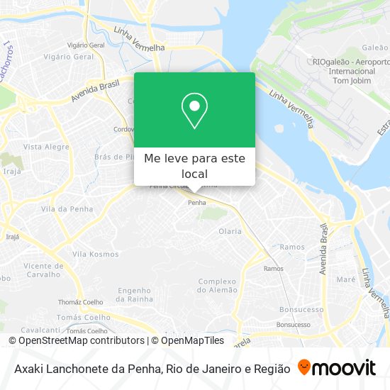 Axaki Lanchonete da Penha mapa