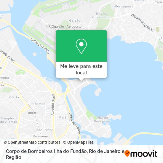 Corpo de Bombeiros Ilha do Fundão mapa