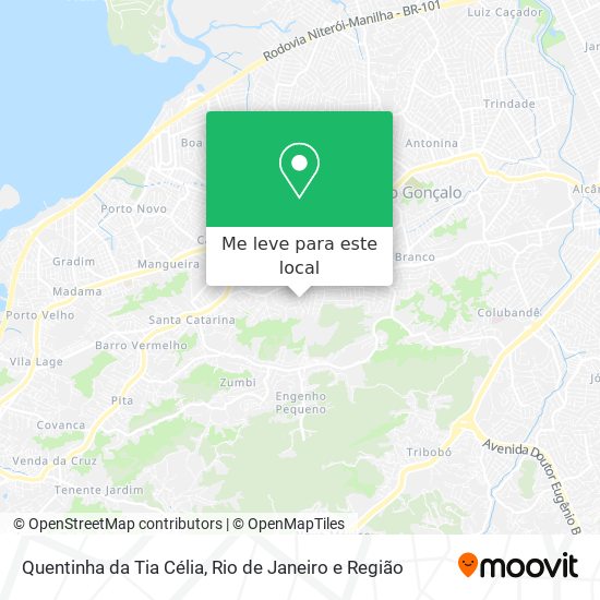 Quentinha da Tia Célia mapa