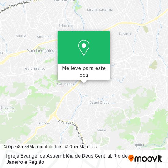Igreja Evangélica Assembléia de Deus Central mapa