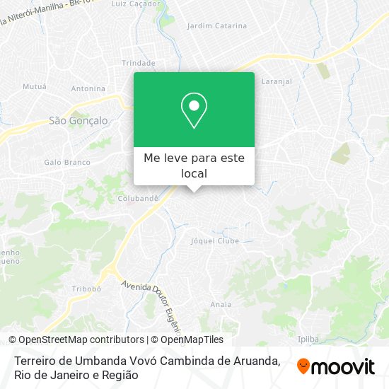 Terreiro de Umbanda Vovó Cambinda de Aruanda mapa