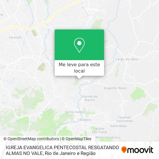 IGREJA EVANGELICA PENTECOSTAL RESGATANDO ALMAS NO VALE mapa