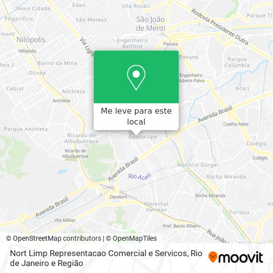 Nort Limp Representacao Comercial e Servicos mapa