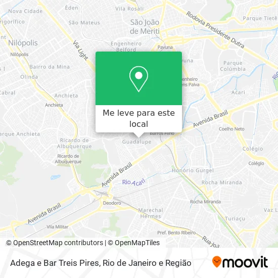 Adega e Bar Treis Pires mapa