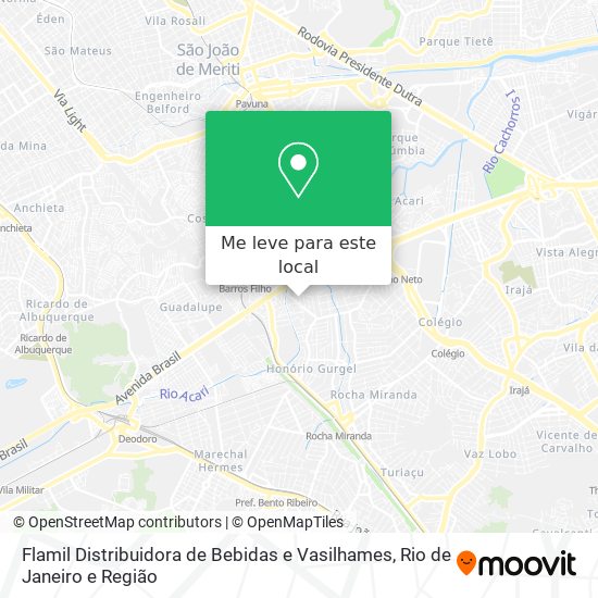 Flamil Distribuidora de Bebidas e Vasilhames mapa