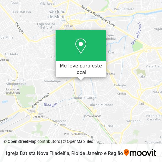 Igreja Batista Nova Filadelfia mapa