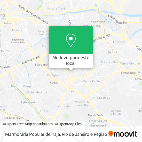 Marmoraria Popular de Iraja mapa