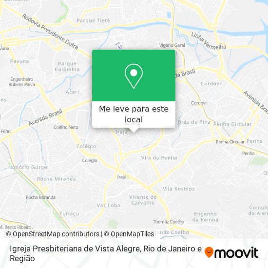 Igreja Presbiteriana de Vista Alegre mapa