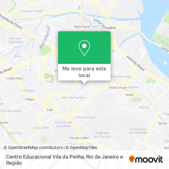 Centro Educacional Vila da Penha mapa