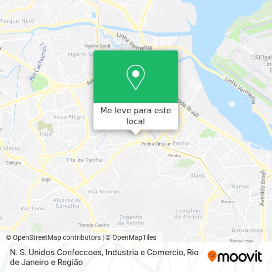 N. S. Unidos Confeccoes, Industria e Comercio mapa