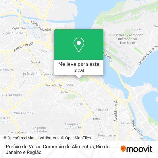 Prefixo de Verao Comercio de Alimentos mapa