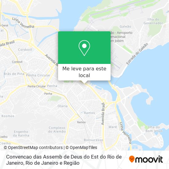 Convencao das Assemb de Deus do Est do Rio de Janeiro mapa