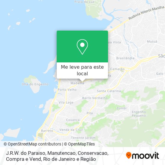 J.R.W. do Paraiso, Manutencao, Conservacao, Compra e Vend mapa