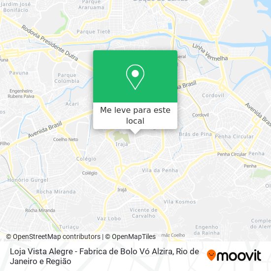 Loja Vista Alegre - Fabrica de Bolo Vó Alzira mapa