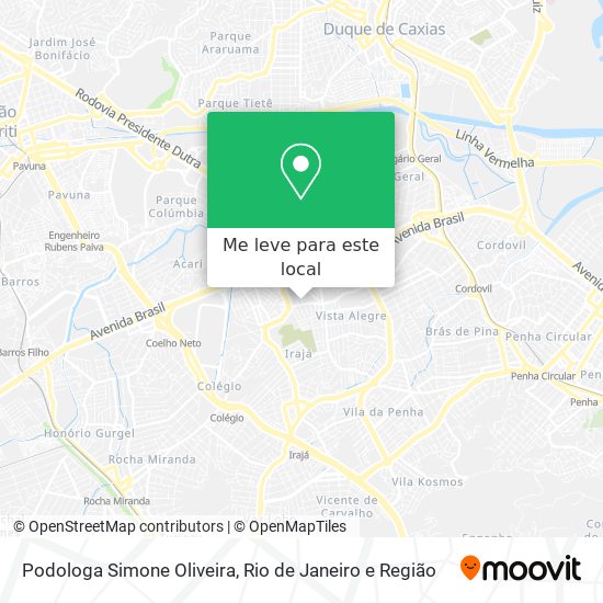 Podologa Simone Oliveira mapa