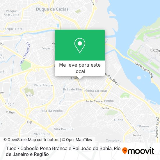 Tueo - Caboclo Pena Branca e Pai João da Bahia mapa