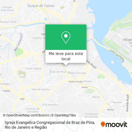 Igreja Evangelica Congregacional de Braz de Pina mapa