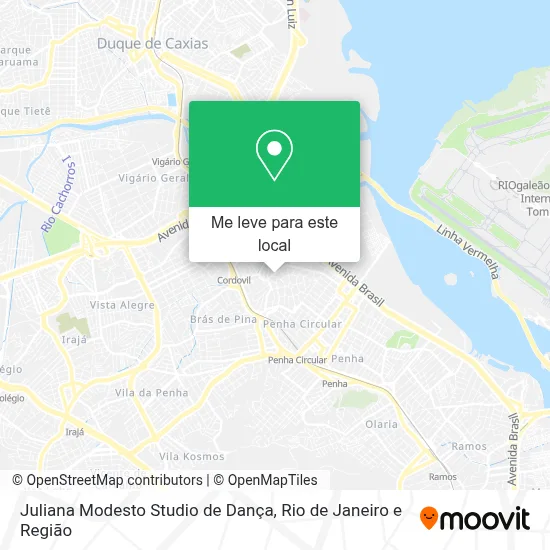 Juliana Modesto Studio de Dança mapa