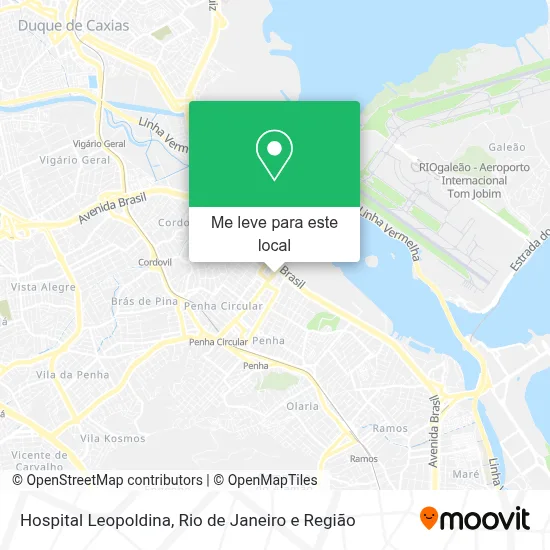 Hospital Leopoldina mapa