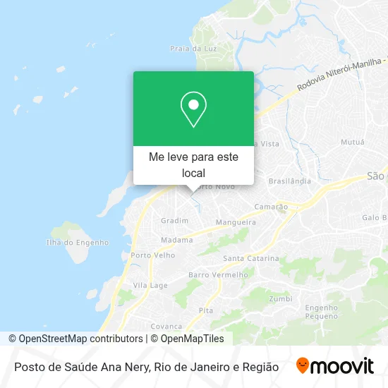 Posto de Saúde Ana Nery mapa