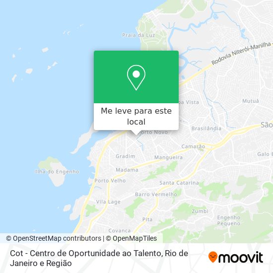Cot - Centro de Oportunidade ao Talento mapa