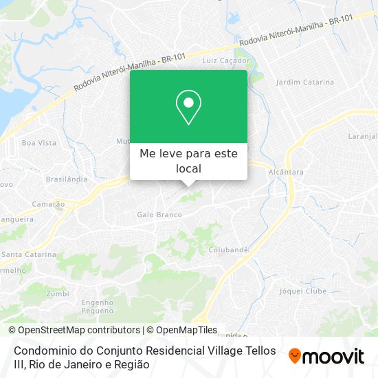 Condominio do Conjunto Residencial Village Tellos III mapa
