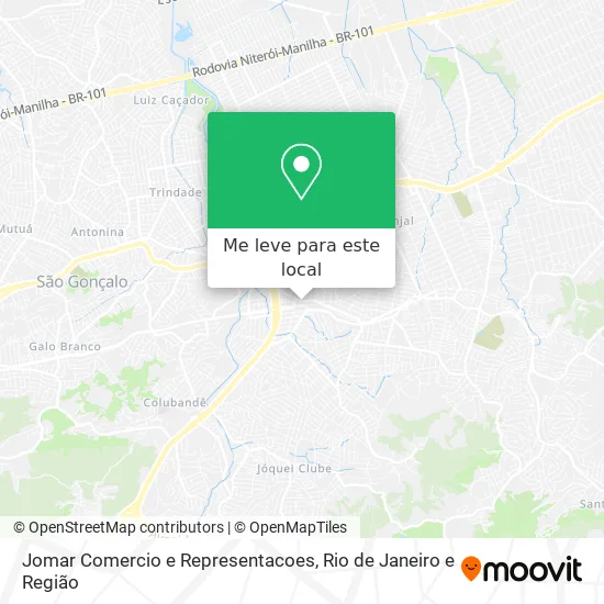 Jomar Comercio e Representacoes mapa