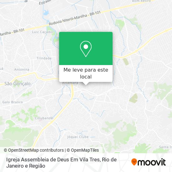 Igreja Assembleia de Deus Em Vila Tres mapa