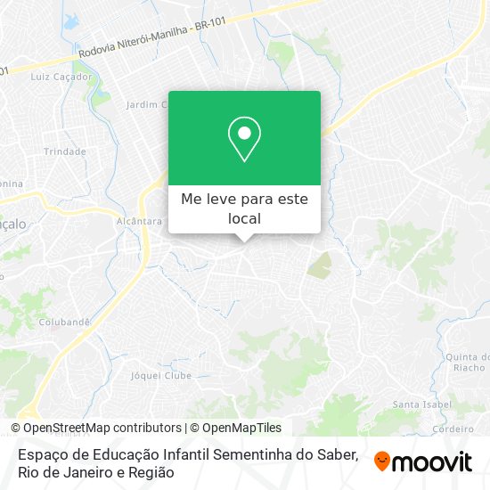 Espaço de Educação Infantil Sementinha do Saber mapa
