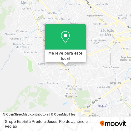 Grupo Espírita Preito a Jesus mapa