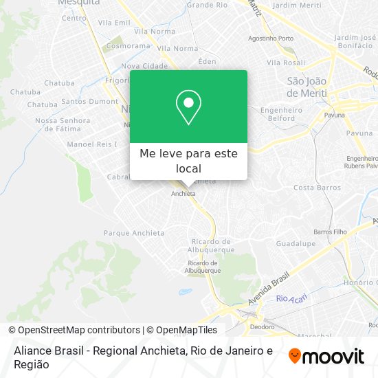 Aliance Brasil - Regional Anchieta mapa