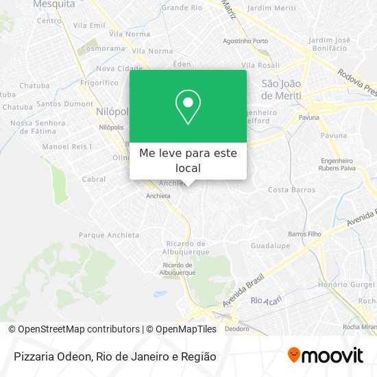 Pizzaria Odeon mapa