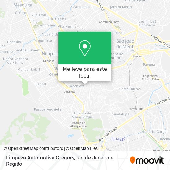 Limpeza Automotiva Gregory mapa