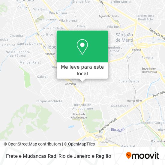 Frete e Mudancas Rad mapa