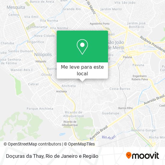 Doçuras da Thay mapa